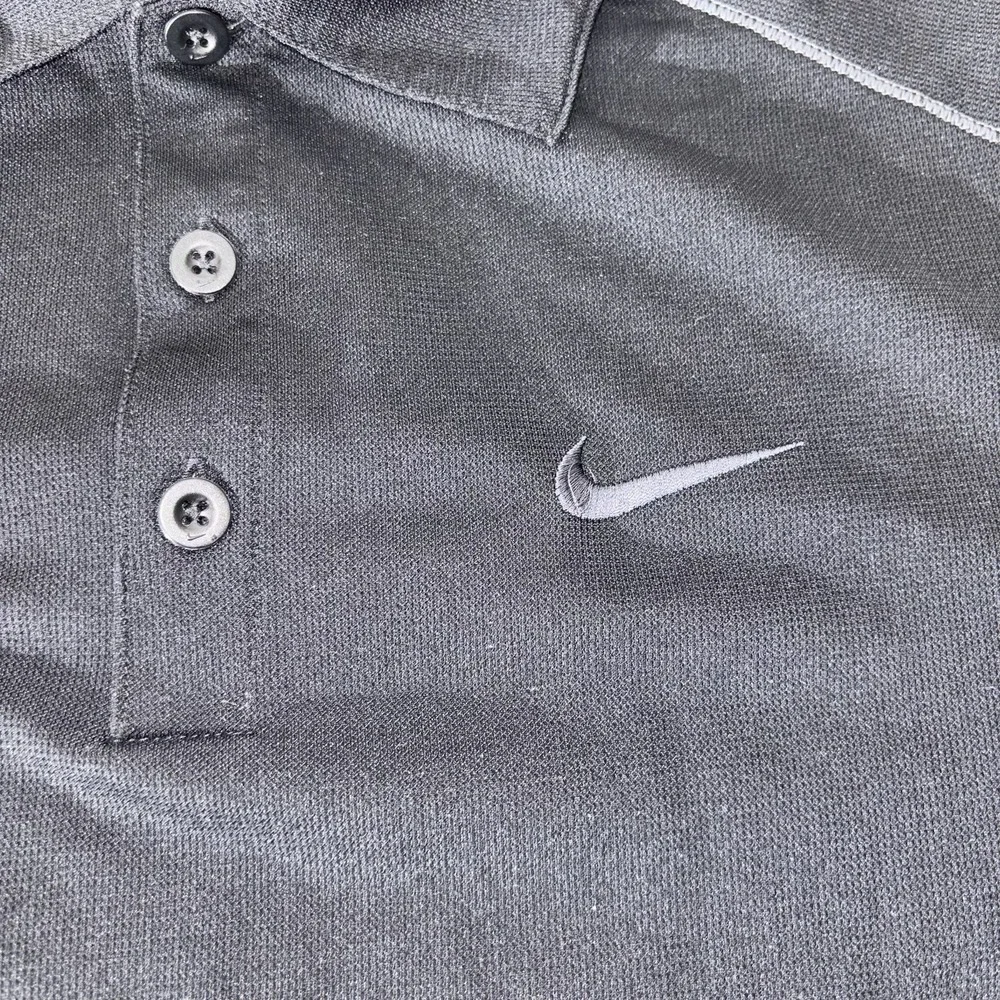 Nike Golf Polo Shirt Mens Small Black Dri Fit Short‎ Sleeve Athletic Performance